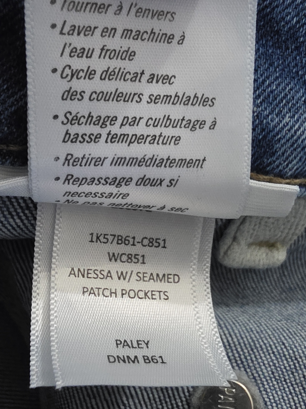 Paige Anessa Wide Leg Crop Jeans Front Patch Pockets High Rise Womens 28 - Picture 11 of 11